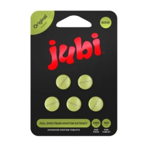 Jubi Full Spectrum Kratom Extract Mitragynine Tablets 5ct 300mg Per Tablet Original