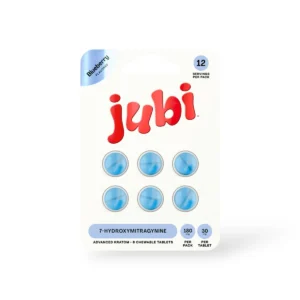 jubi 7 hydroxymitragynine chewable tablets blueberry 30mg per tablet 6ct 17600