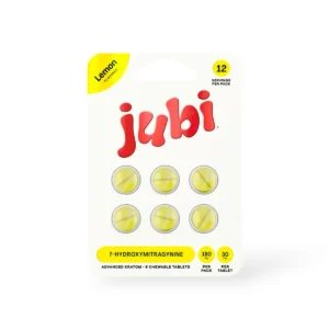 jubi 7 hydroxymitragynine chewable tablets lemon 30mg per tablet 6ct 61459