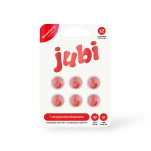 jubi 7 hydroxymitragynine chewable tablets strawberry 30mg per tablet 6ct 60953